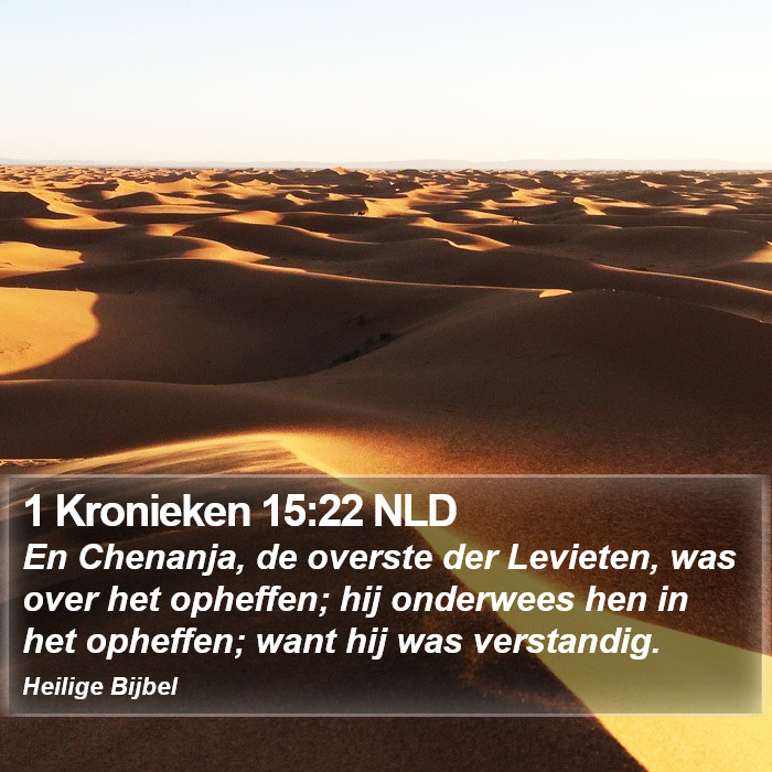 1 Kronieken 15:22 NLD Bible Study