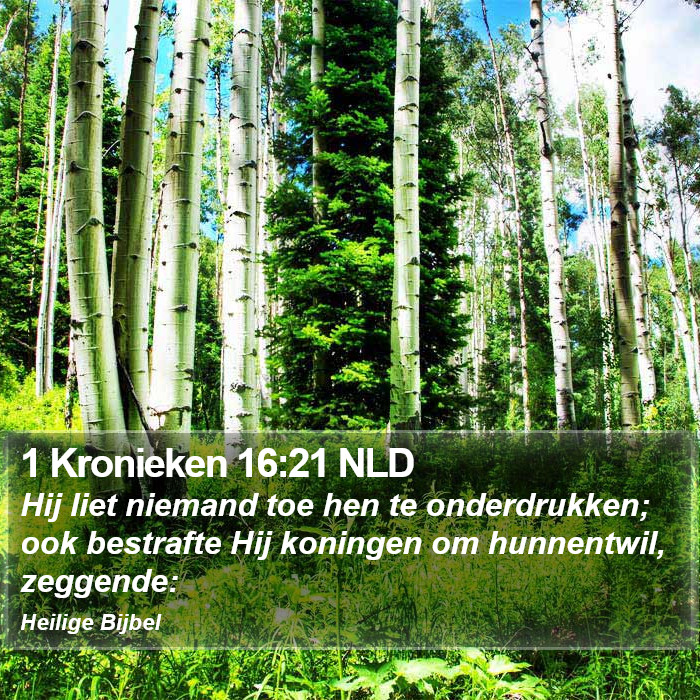 1 Kronieken 16:21 NLD Bible Study
