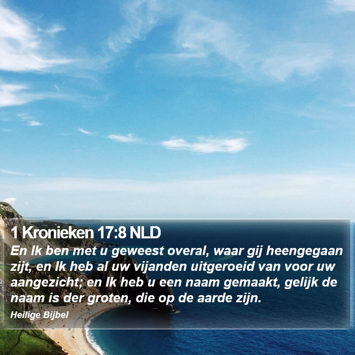 1 Kronieken 17:8 NLD Bible Study