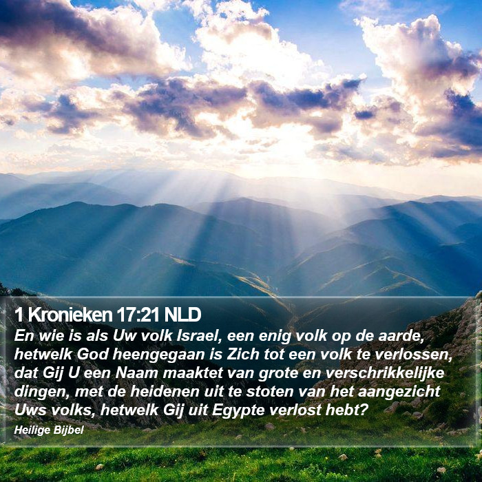 1 Kronieken 17:21 NLD Bible Study