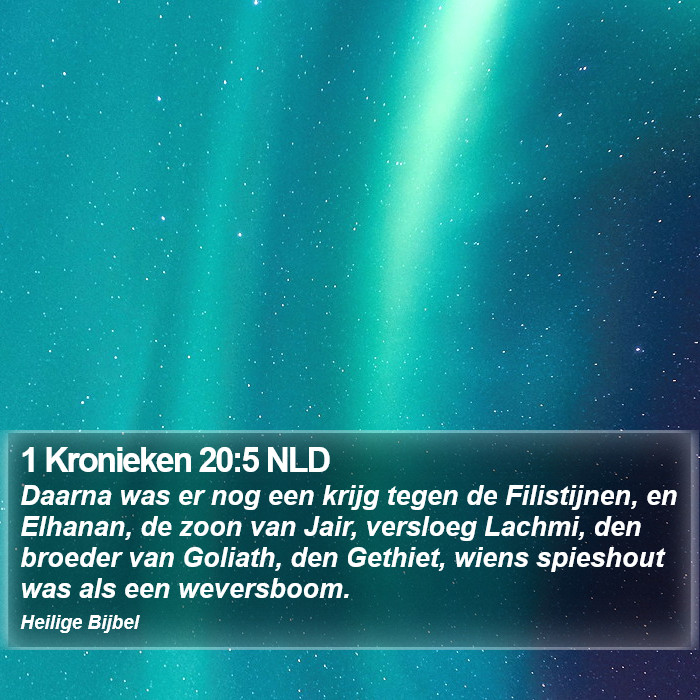 1 Kronieken 20:5 NLD Bible Study