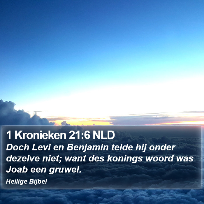 1 Kronieken 21:6 NLD Bible Study