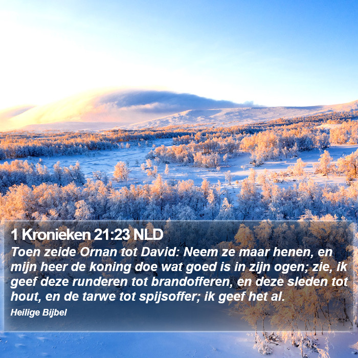 1 Kronieken 21:23 NLD Bible Study