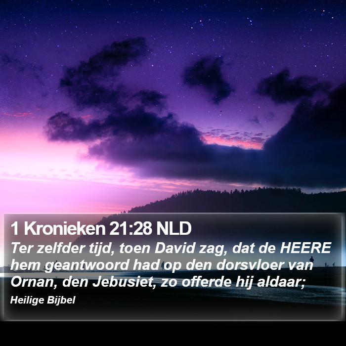 1 Kronieken 21:28 NLD Bible Study