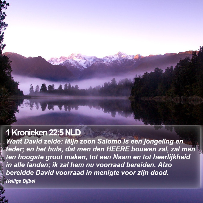 1 Kronieken 22:5 NLD Bible Study