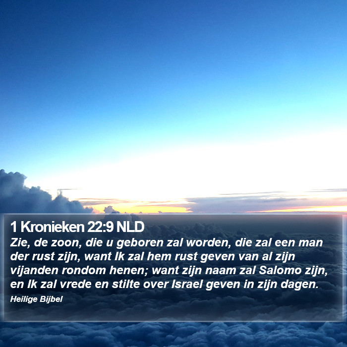 1 Kronieken 22:9 NLD Bible Study