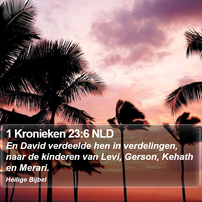 1 Kronieken 23:6 NLD Bible Study