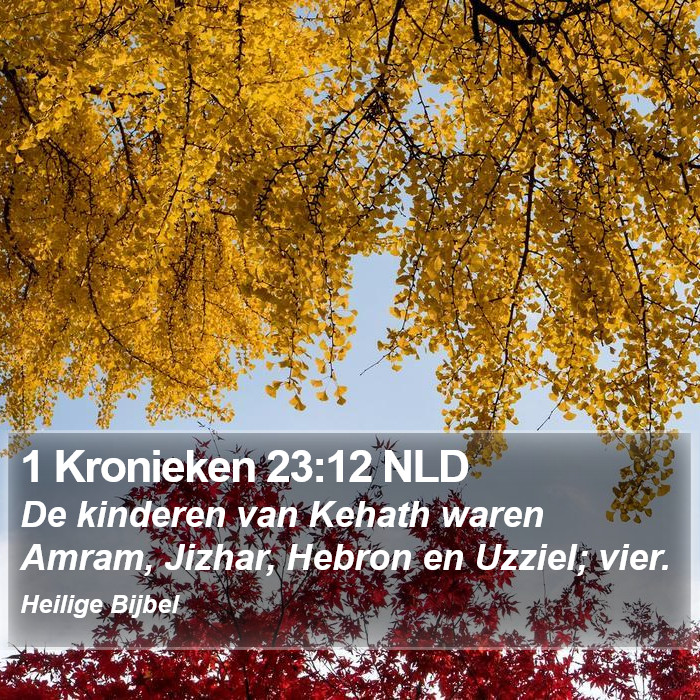 1 Kronieken 23:12 NLD Bible Study