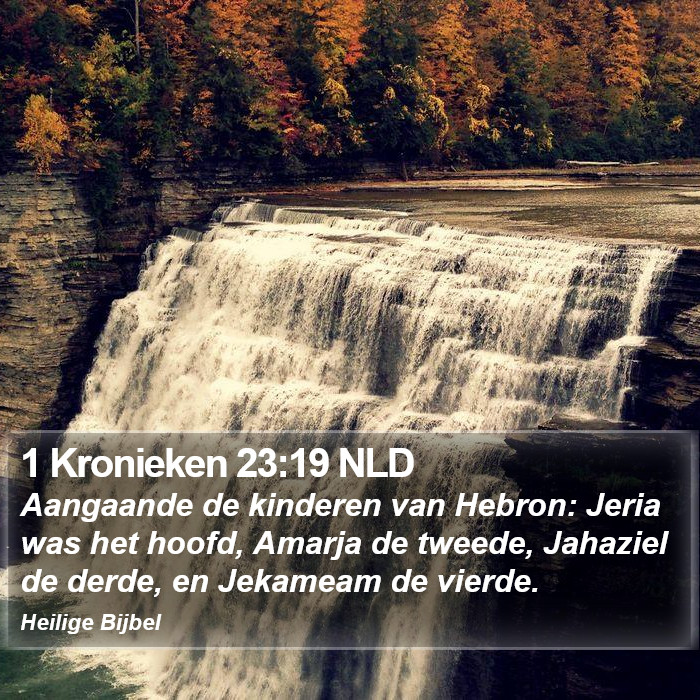 1 Kronieken 23:19 NLD Bible Study