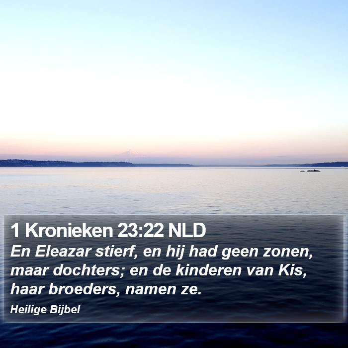 1 Kronieken 23:22 NLD Bible Study