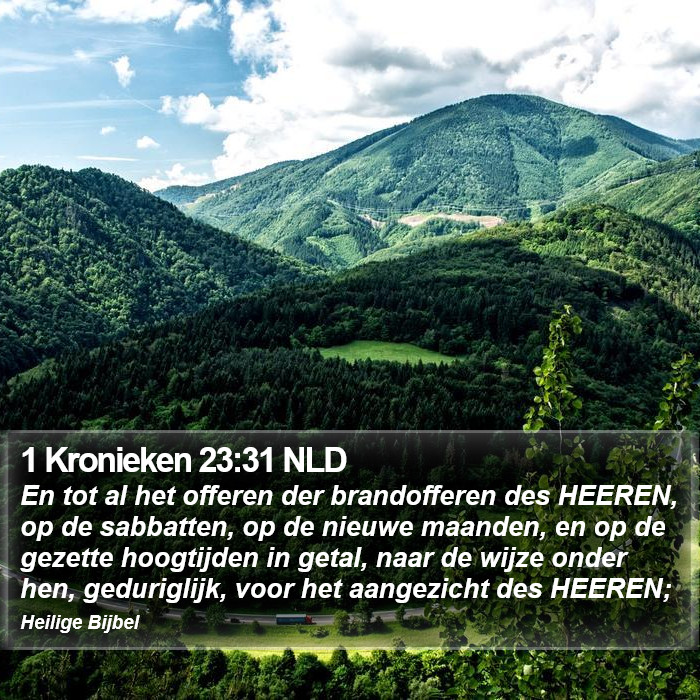 1 Kronieken 23:31 NLD Bible Study