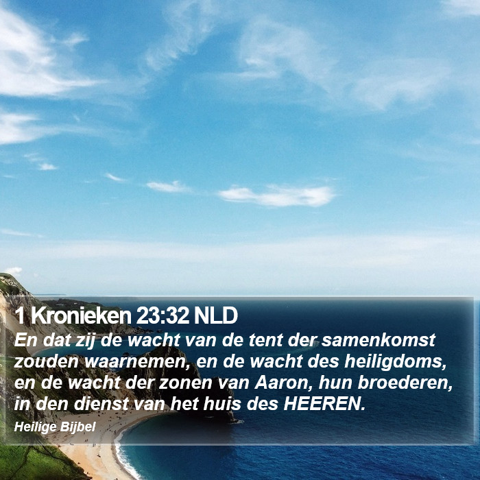 1 Kronieken 23:32 NLD Bible Study