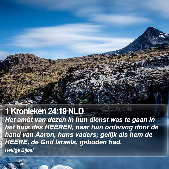 1 Kronieken 24:19 NLD Bible Study