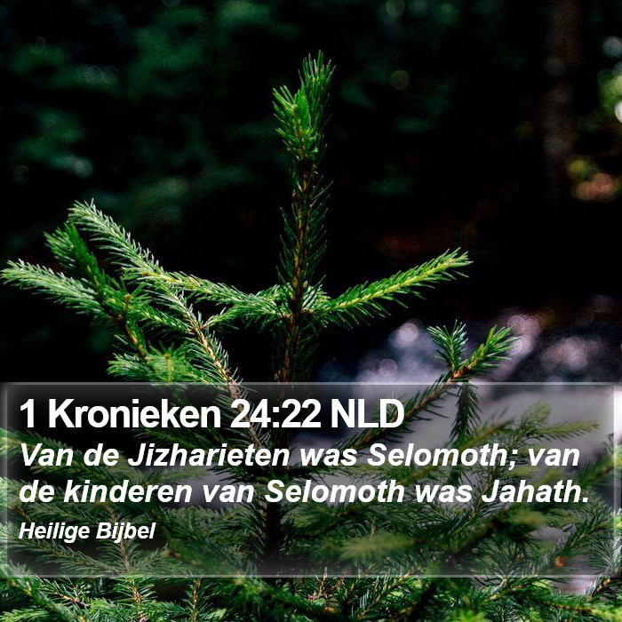 1 Kronieken 24:22 NLD Bible Study