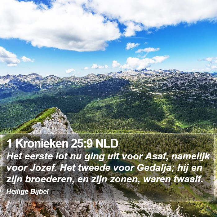 1 Kronieken 25:9 NLD Bible Study