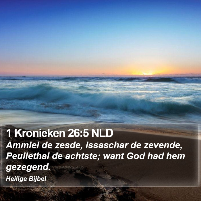 1 Kronieken 26:5 NLD Bible Study