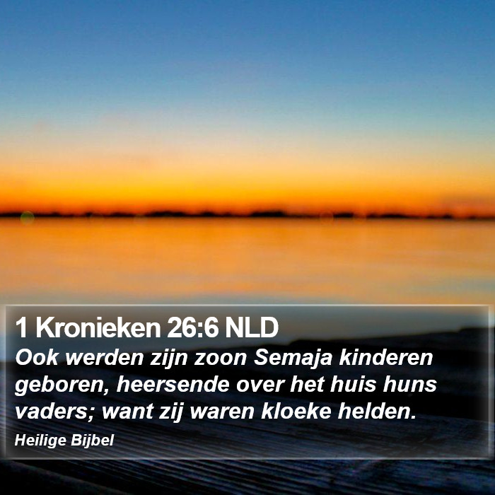 1 Kronieken 26:6 NLD Bible Study
