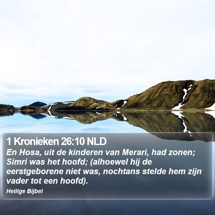 1 Kronieken 26:10 NLD Bible Study