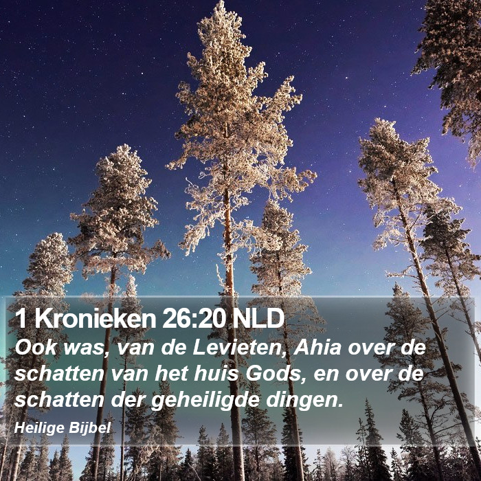 1 Kronieken 26:20 NLD Bible Study