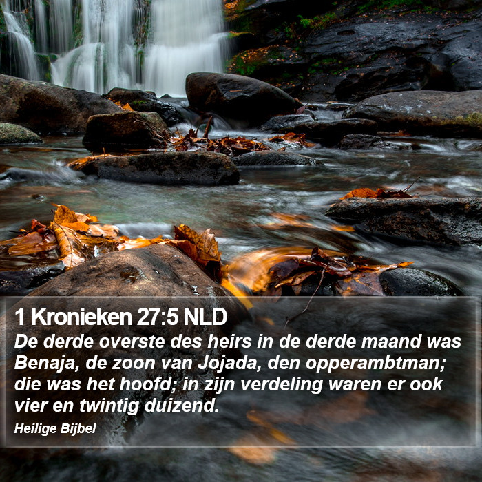 1 Kronieken 27:5 NLD Bible Study