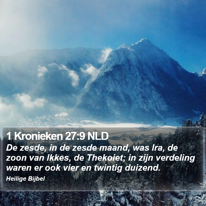 1 Kronieken 27:9 NLD Bible Study