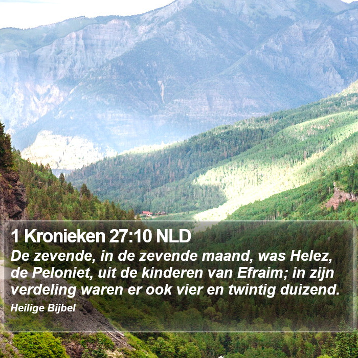 1 Kronieken 27:10 NLD Bible Study