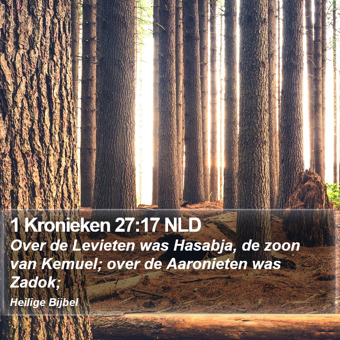 1 Kronieken 27:17 NLD Bible Study