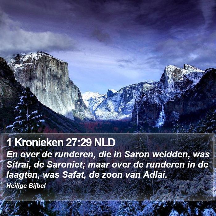 1 Kronieken 27:29 NLD Bible Study