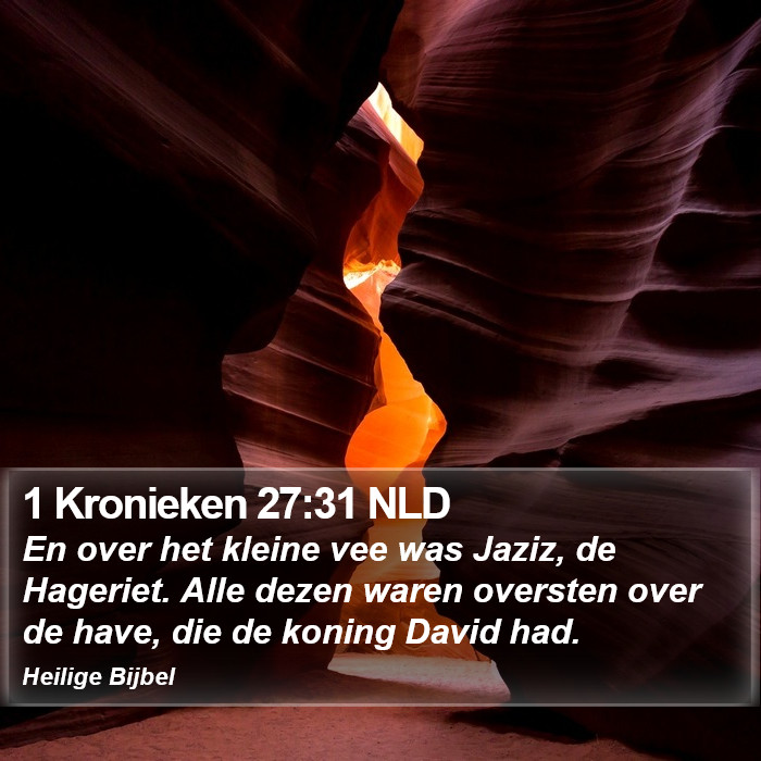1 Kronieken 27:31 NLD Bible Study