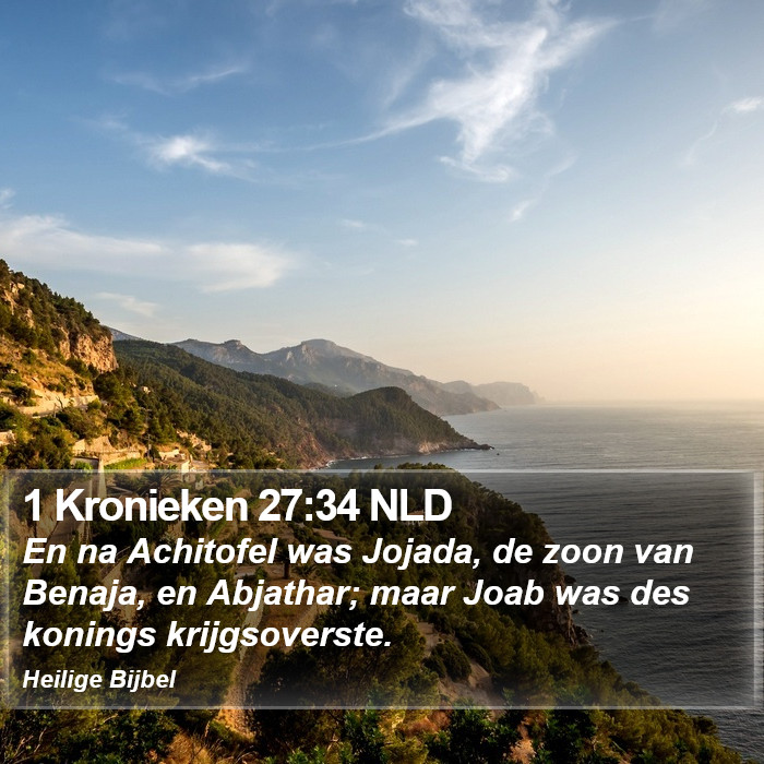 1 Kronieken 27:34 NLD Bible Study