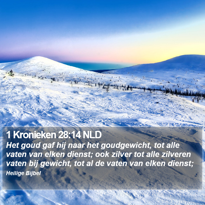 1 Kronieken 28:14 NLD Bible Study