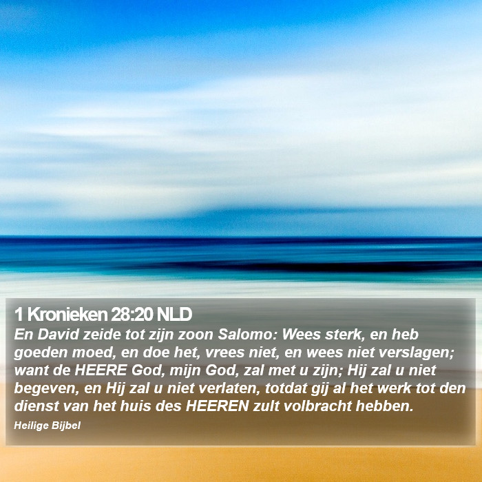 1 Kronieken 28:20 NLD Bible Study