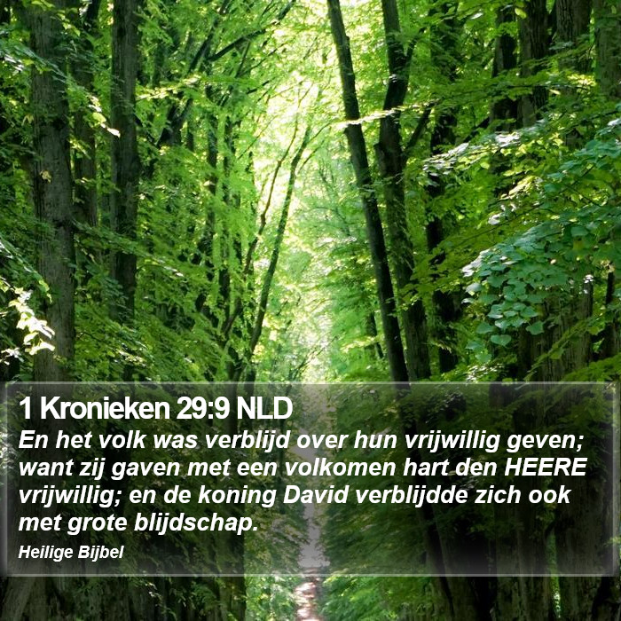 1 Kronieken 29:9 NLD Bible Study