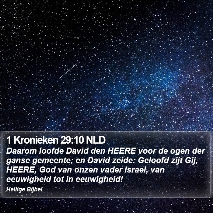 1 Kronieken 29:10 NLD Bible Study