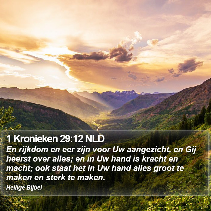 1 Kronieken 29:12 NLD Bible Study