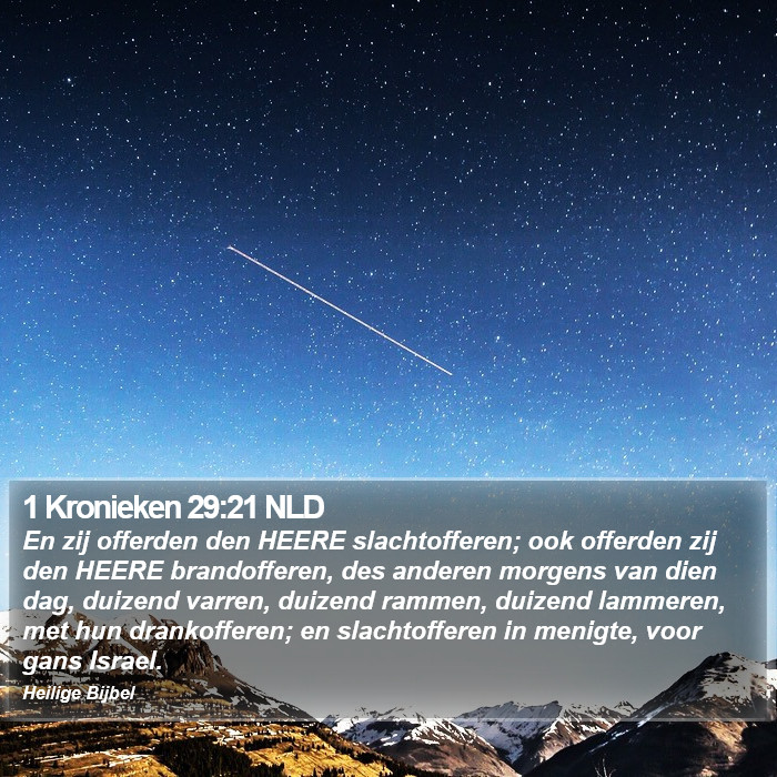 1 Kronieken 29:21 NLD Bible Study