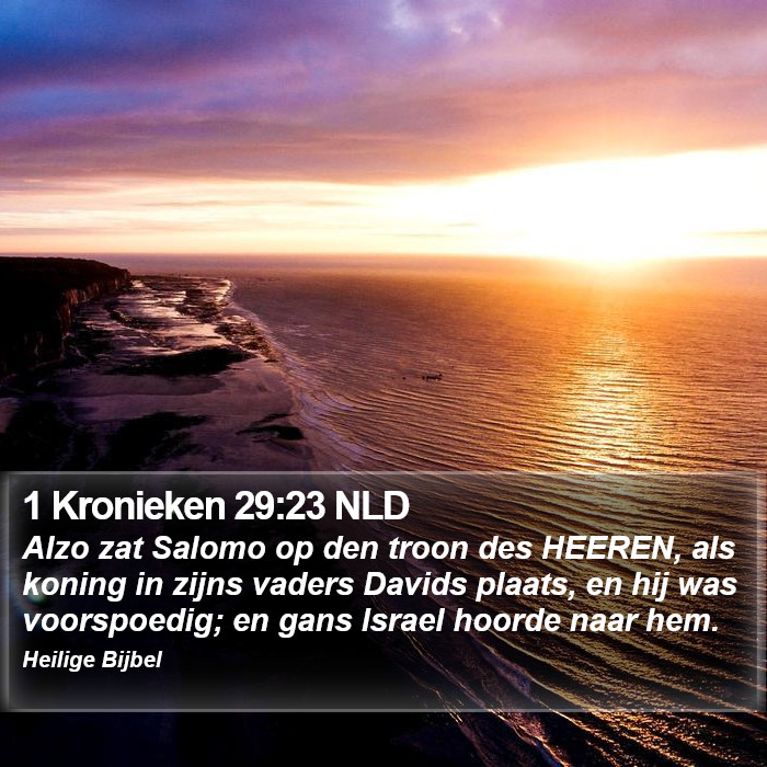 1 Kronieken 29:23 NLD Bible Study