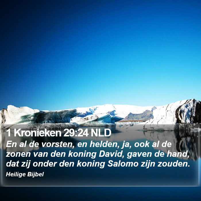 1 Kronieken 29:24 NLD Bible Study