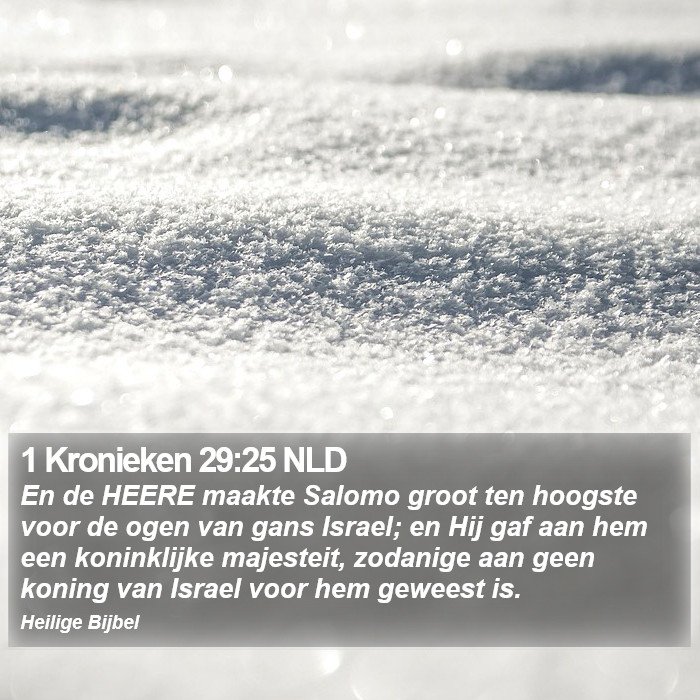 1 Kronieken 29:25 NLD Bible Study