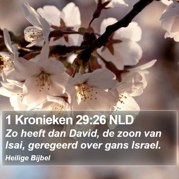 1 Kronieken 29:26 NLD Bible Study