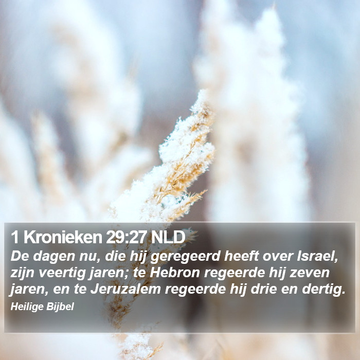 1 Kronieken 29:27 NLD Bible Study