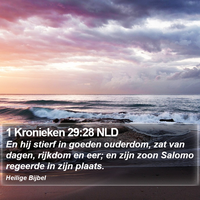 1 Kronieken 29:28 NLD Bible Study