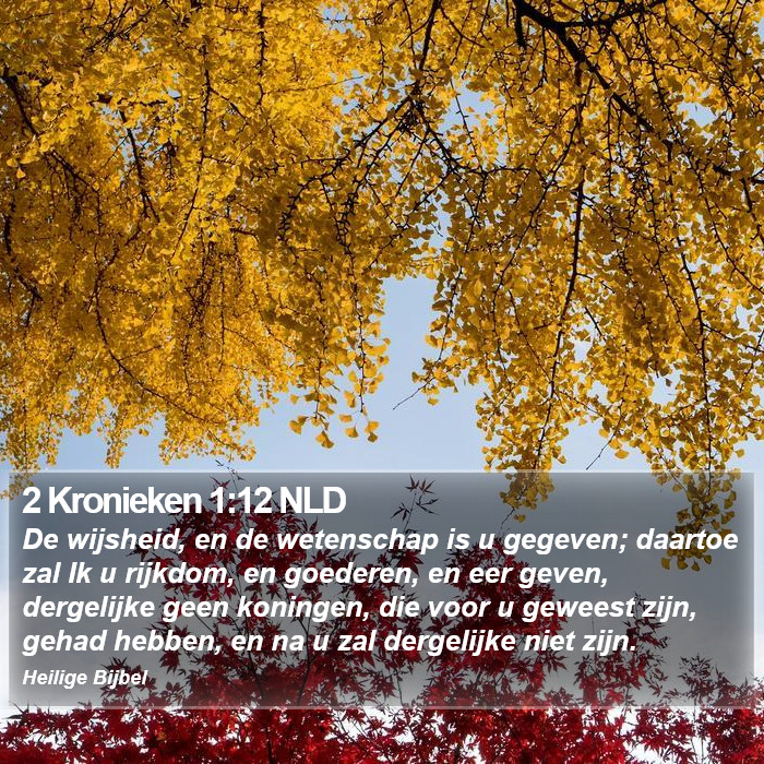 2 Kronieken 1:12 NLD Bible Study