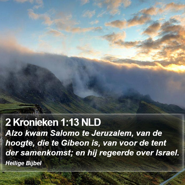 2 Kronieken 1:13 NLD Bible Study