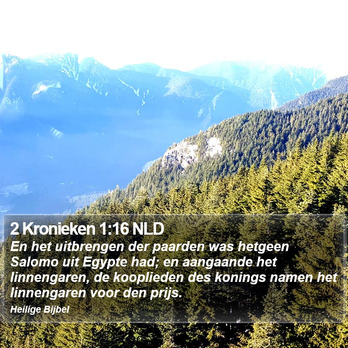 2 Kronieken 1:16 NLD Bible Study