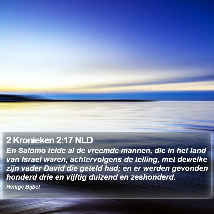 2 Kronieken 2:17 NLD Bible Study