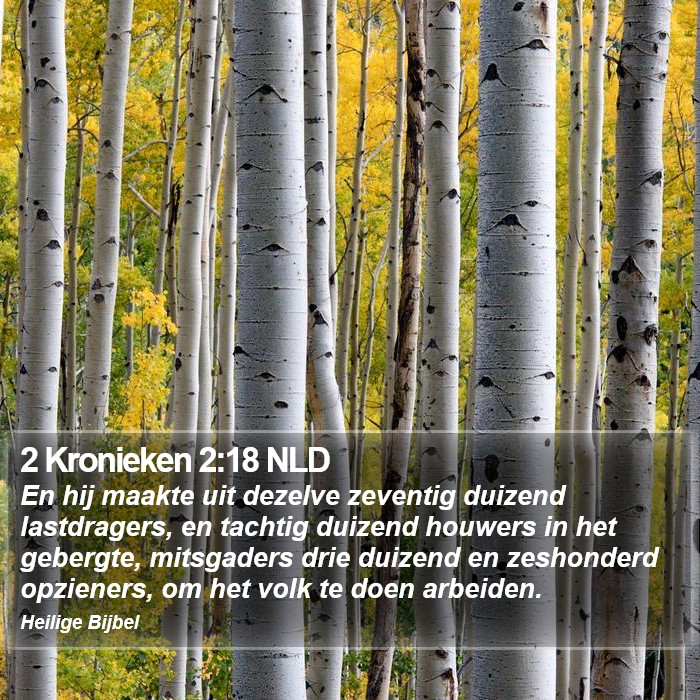 2 Kronieken 2:18 NLD Bible Study