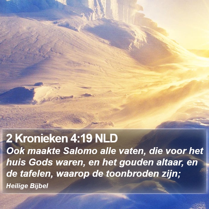 2 Kronieken 4:19 NLD Bible Study