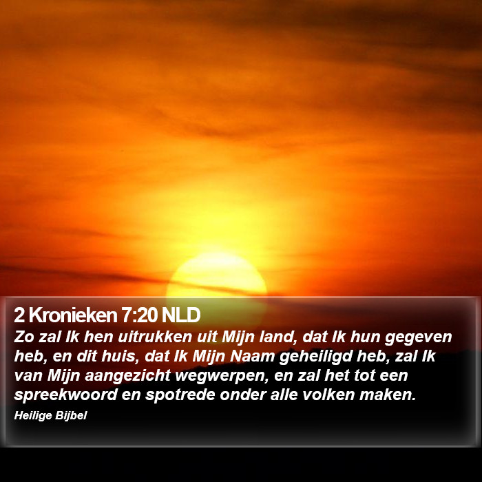 2 Kronieken 7:20 NLD Bible Study