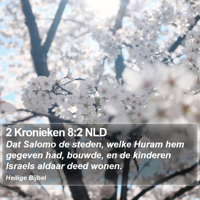 2 Kronieken 8:2 NLD Bible Study